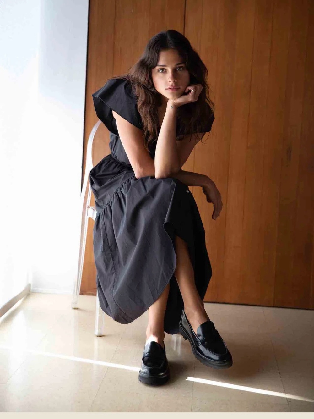 Trovata Birds of Paradise Kristi Dress Black Poplin - Like New - Picture 2 of 4
